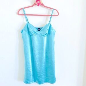 💕Pretty Blue Silky Dress SZ XL